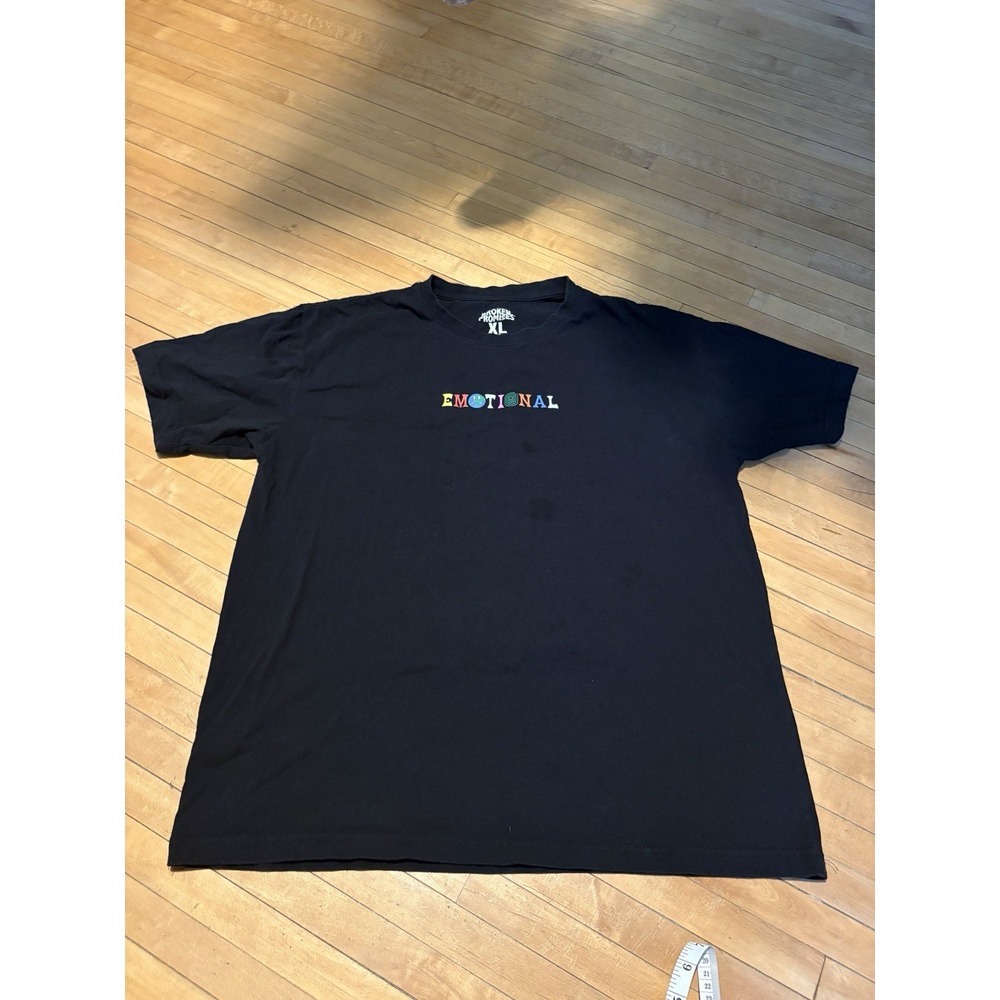 Broken Promises T-Shirt Mens XL Black Emotional Graphic Quote
